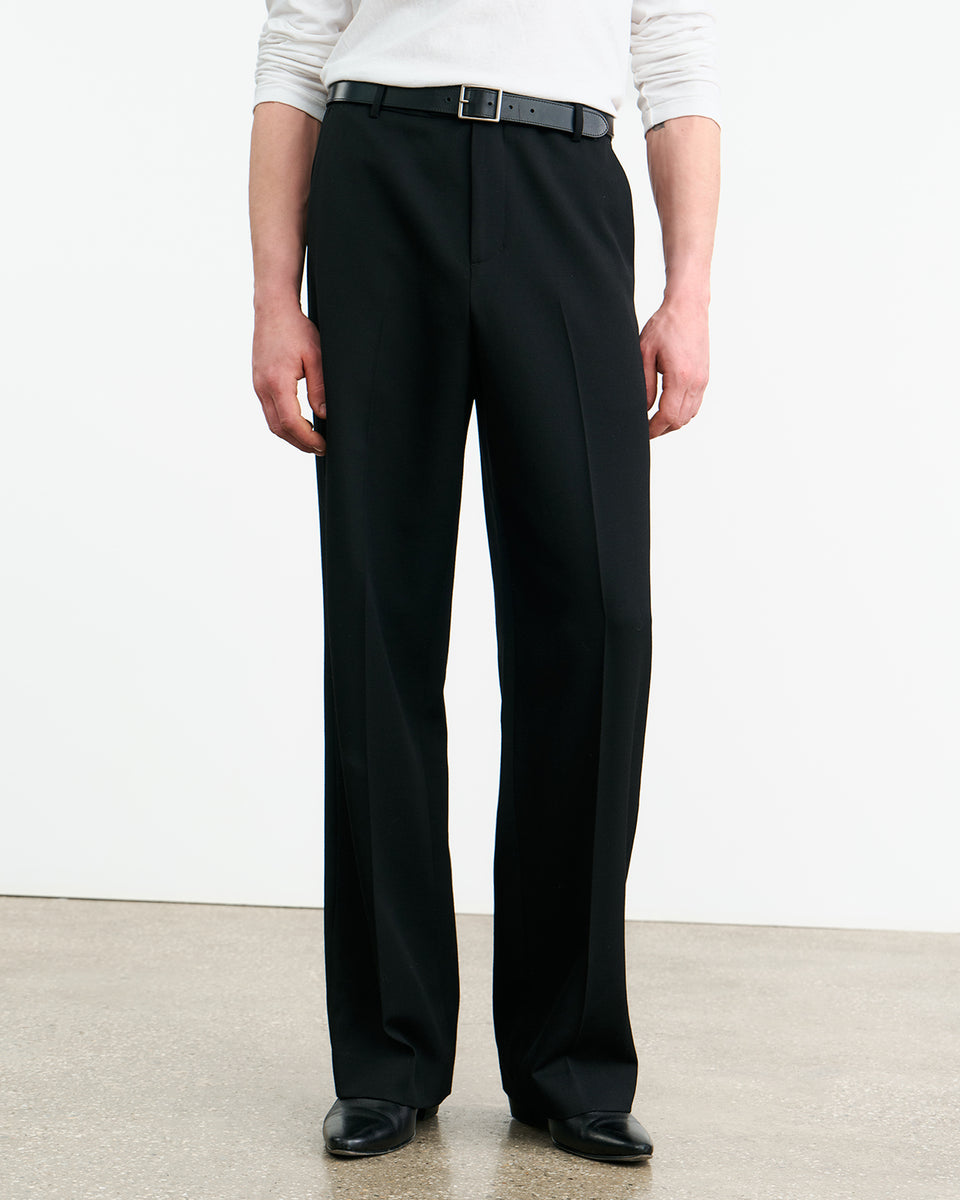 CASSIUS WOOL PANT IN BLACK