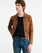 HAMMOND LEATHER JACKET IN COGNAC