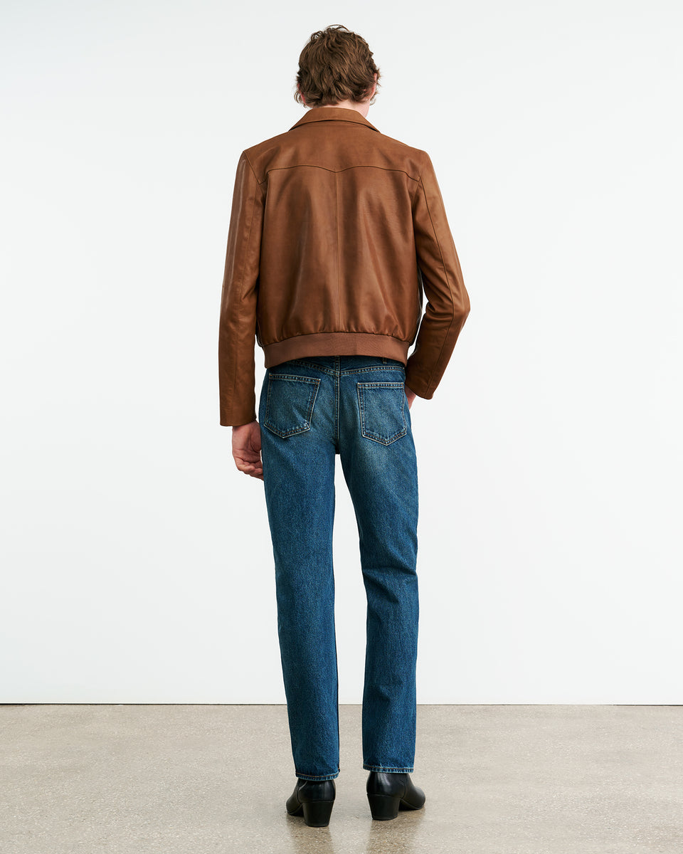 HAMMOND LEATHER JACKET IN COGNAC