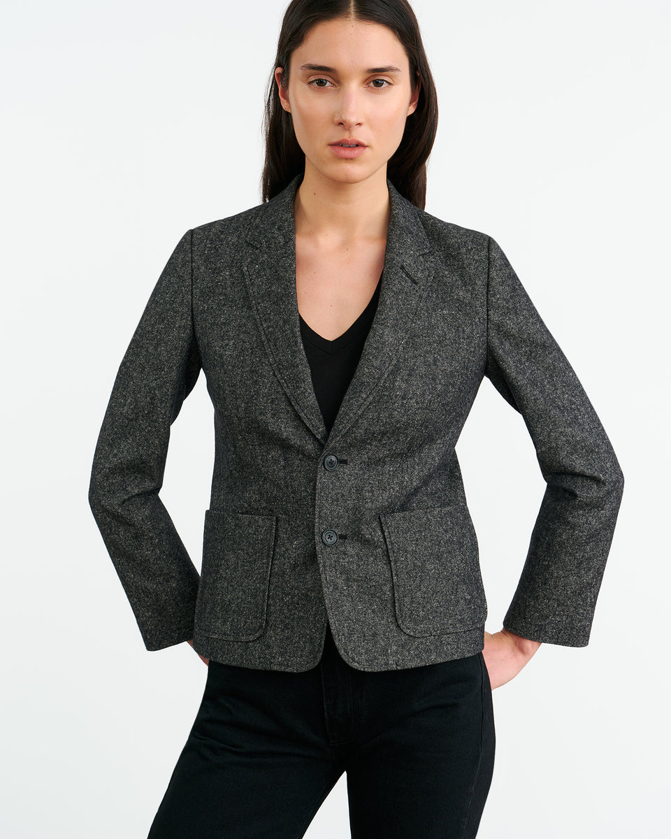 HOLDEN BLAZER IN GRAPHITE DONEGAL