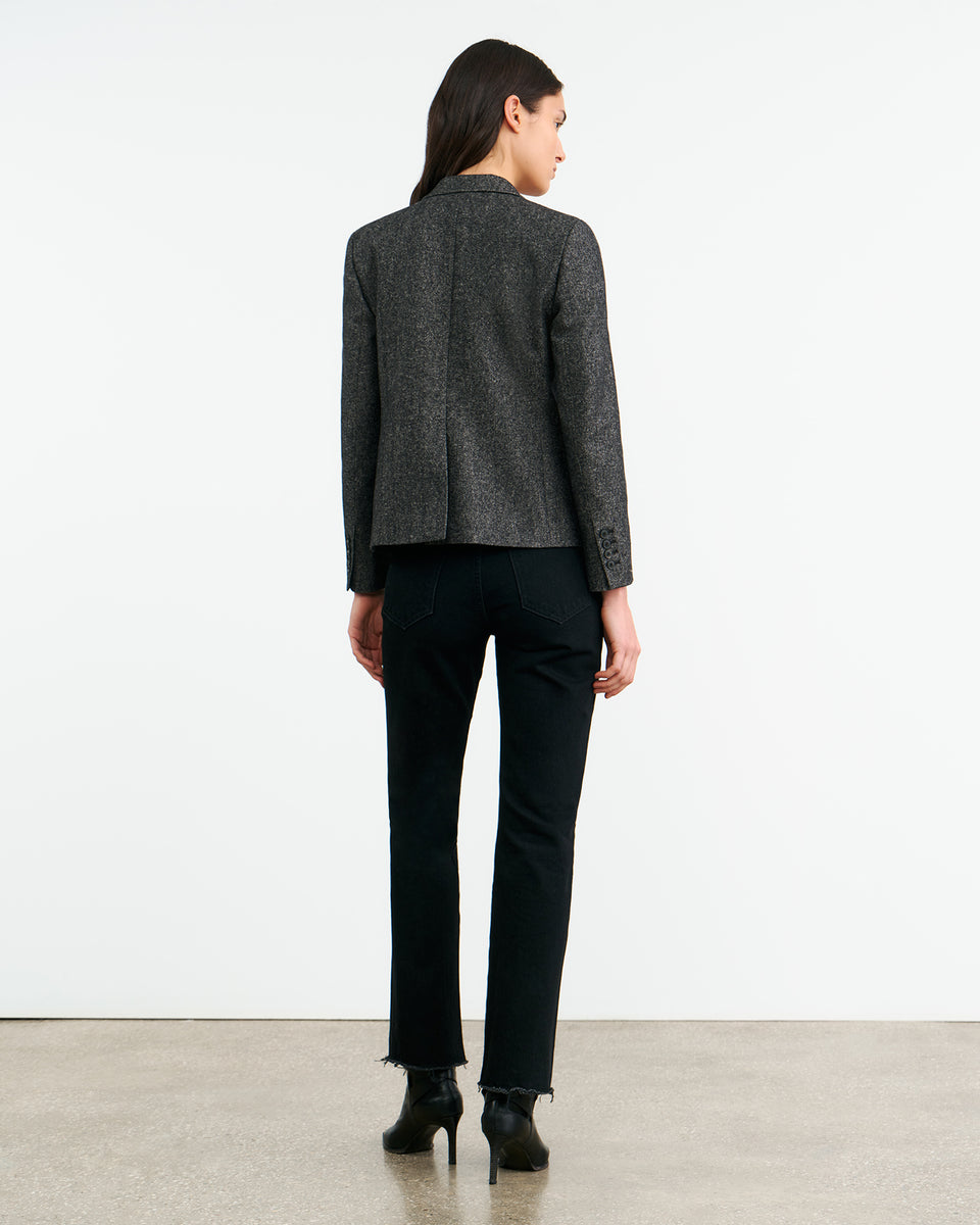 HOLDEN BLAZER IN GRAPHITE DONEGAL