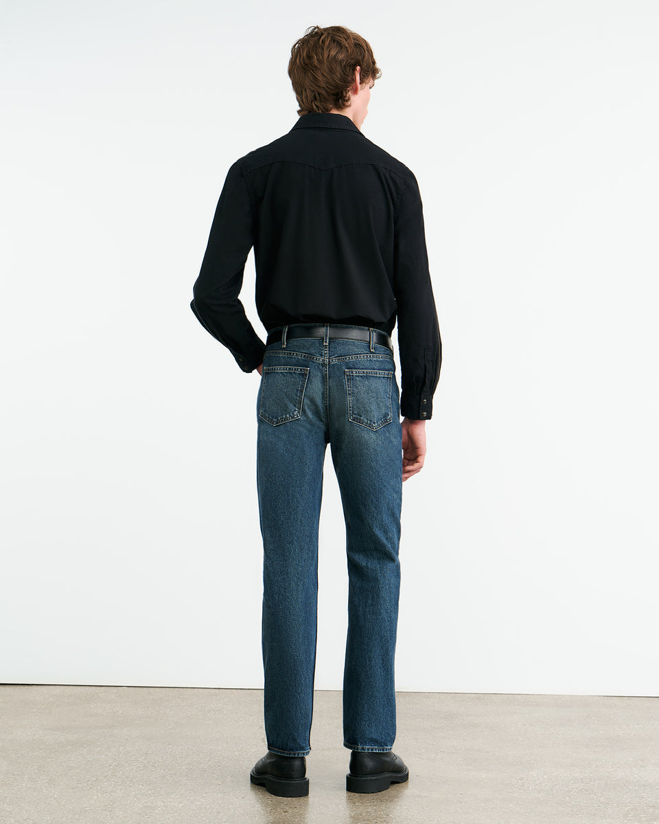 TRAVIS DENIM SHIRT IN BLACK