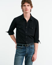 TRAVIS DENIM SHIRT IN BLACK