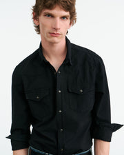 TRAVIS DENIM SHIRT IN BLACK