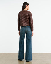 AMY LEATHER JACKET IN BORDEAUX