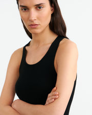 FONTAINE CASHMERE TANK IN BLACK