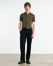 MYLES CASHMERE POLO IN DARK MOSS