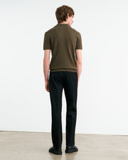 MYLES CASHMERE POLO IN DARK MOSS