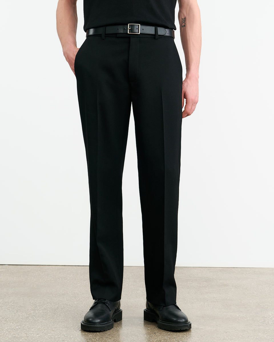 FRITZ WOOL PANT IN BLACK
