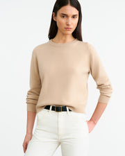 NORA CASHMERE SWEATER IN TAUPE