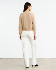 NORA CASHMERE SWEATER IN TAUPE