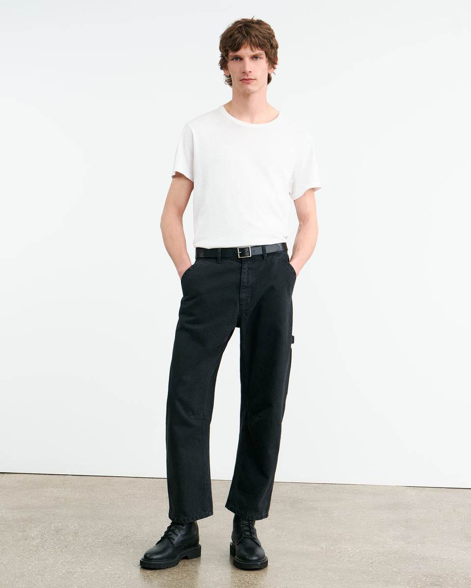 EMIR COTTON PANT IN CARBON