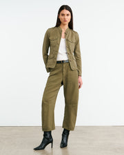 MONA JACKET IN OLIVE GREEN