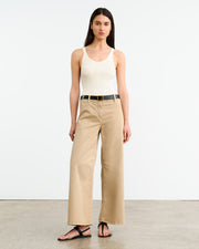 MEGAN COTTON PANT IN ROCK KHAKI