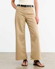 MEGAN COTTON PANT IN ROCK KHAKI