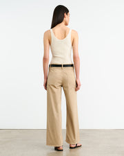 MEGAN COTTON PANT IN ROCK KHAKI