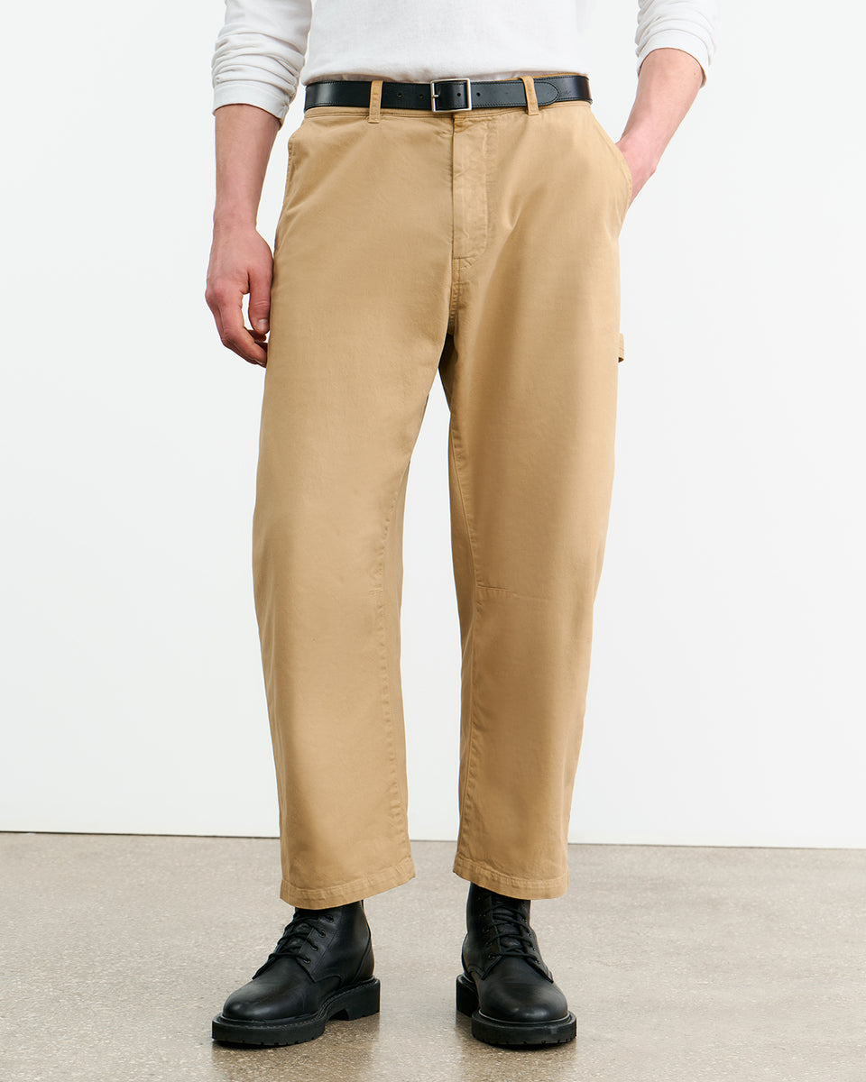 CARPENTER COTTON PANT IN ROCK KHAKI