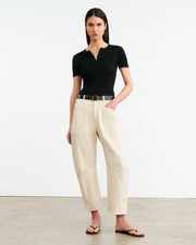 SHON LINEN PANT IN STONE
