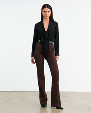 ANGELIQUE SILK BLOUSE IN BLACK