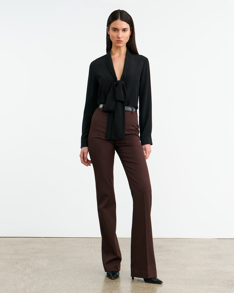 ANGELIQUE SILK BLOUSE IN BLACK