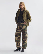 TYLER WOOL SWEATER IN DARK PINE MELANGE