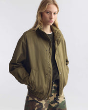 KLAIRE BLOUSON COTTON JACKET IN SHADOW GREEN