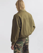 KLAIRE BLOUSON COTTON JACKET IN SHADOW GREEN