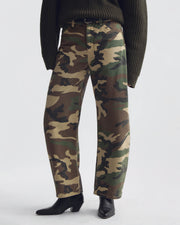 TRIBECA COTTON PANT IN KHAKI OVERDYED CAMO