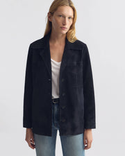 DOMINIC SUEDE JACKET IN MIDNIGHT
