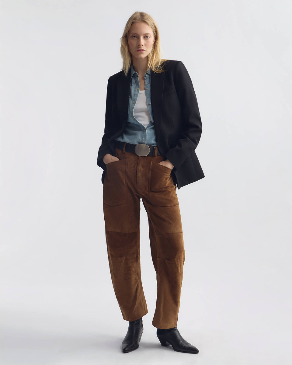 SHON SUEDE PANT IN MARTORA