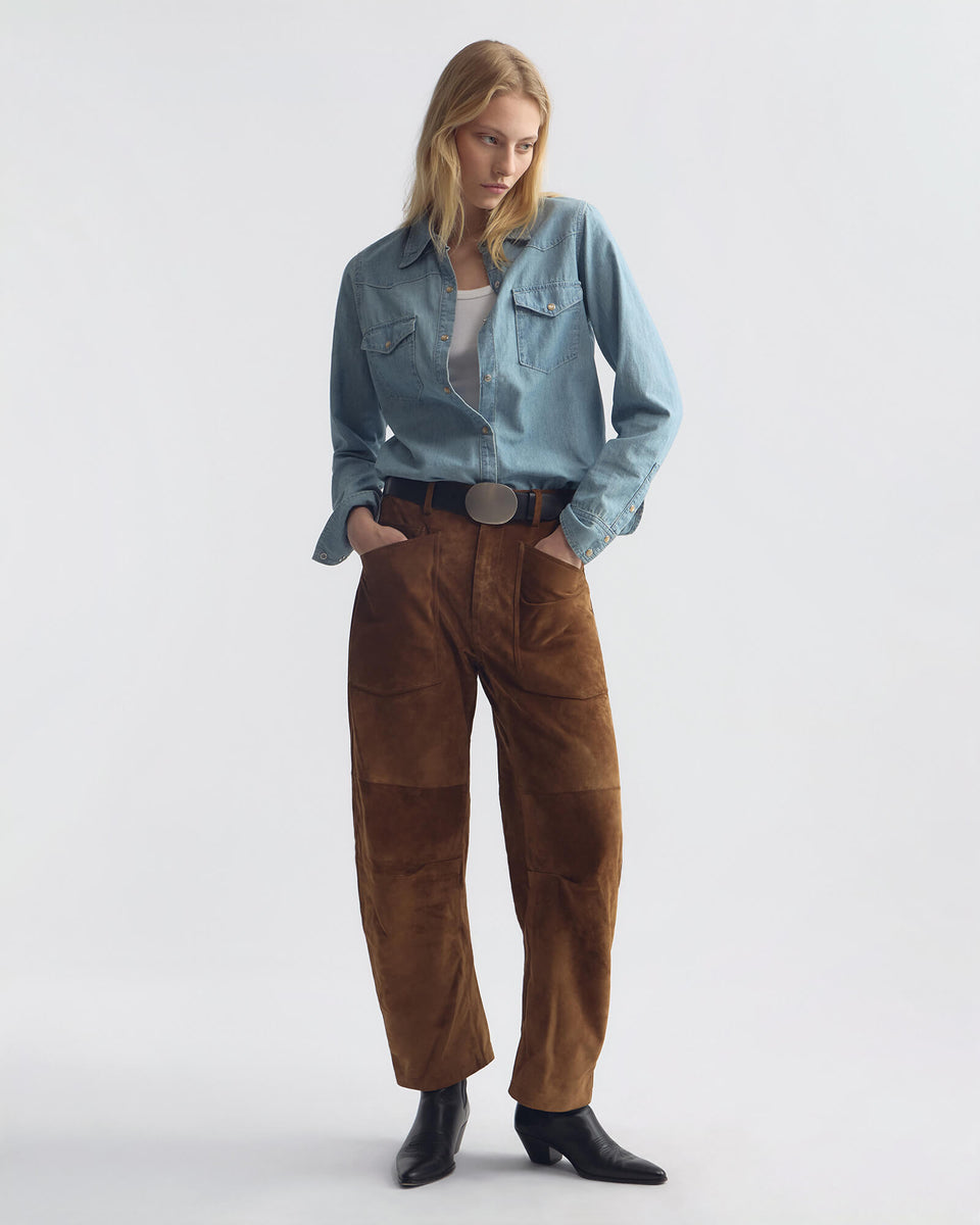 SHON SUEDE PANT IN MARTORA