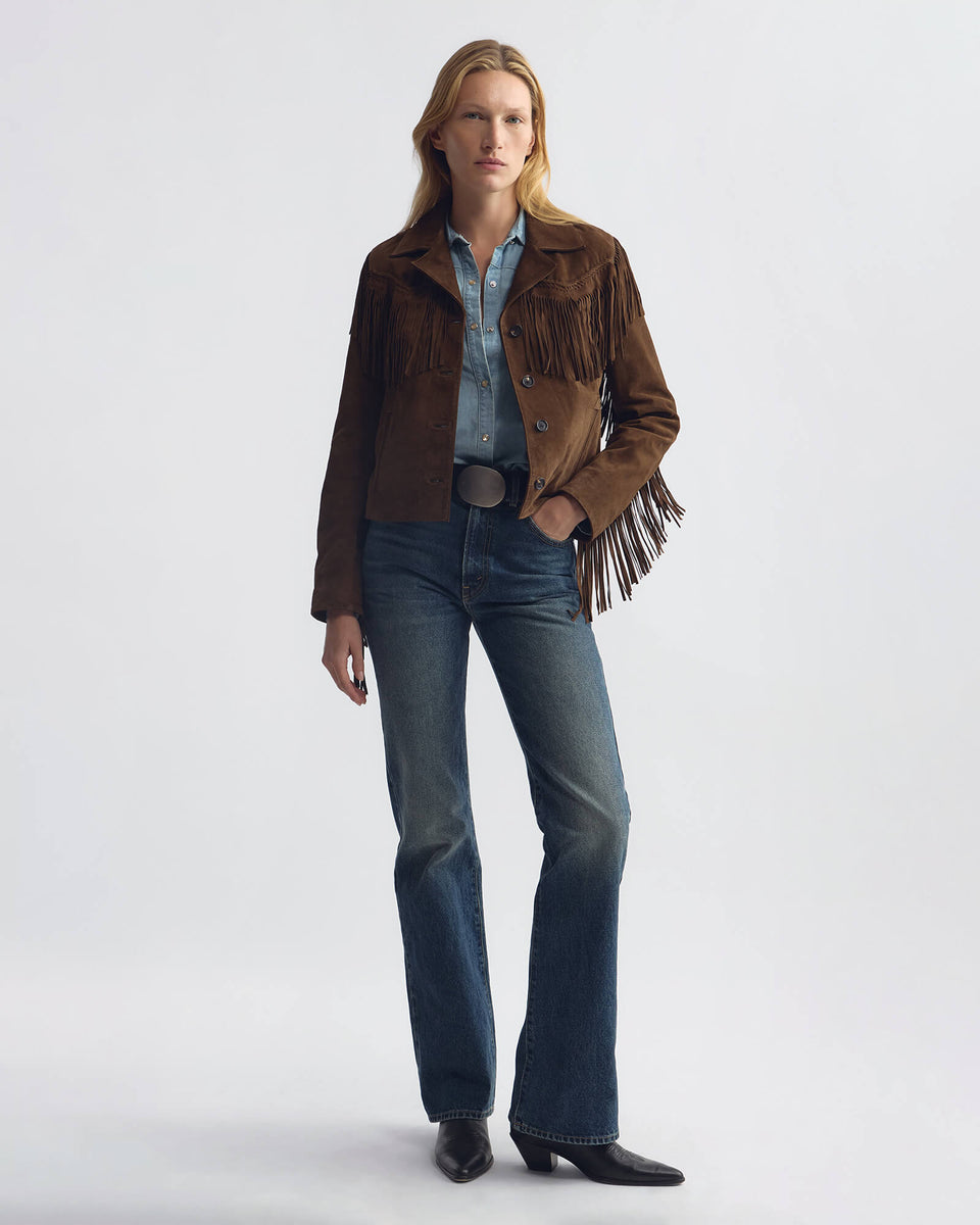 ELOI SUEDE JACKET IN HAZELNUT