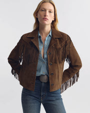ELOI SUEDE JACKET IN HAZELNUT