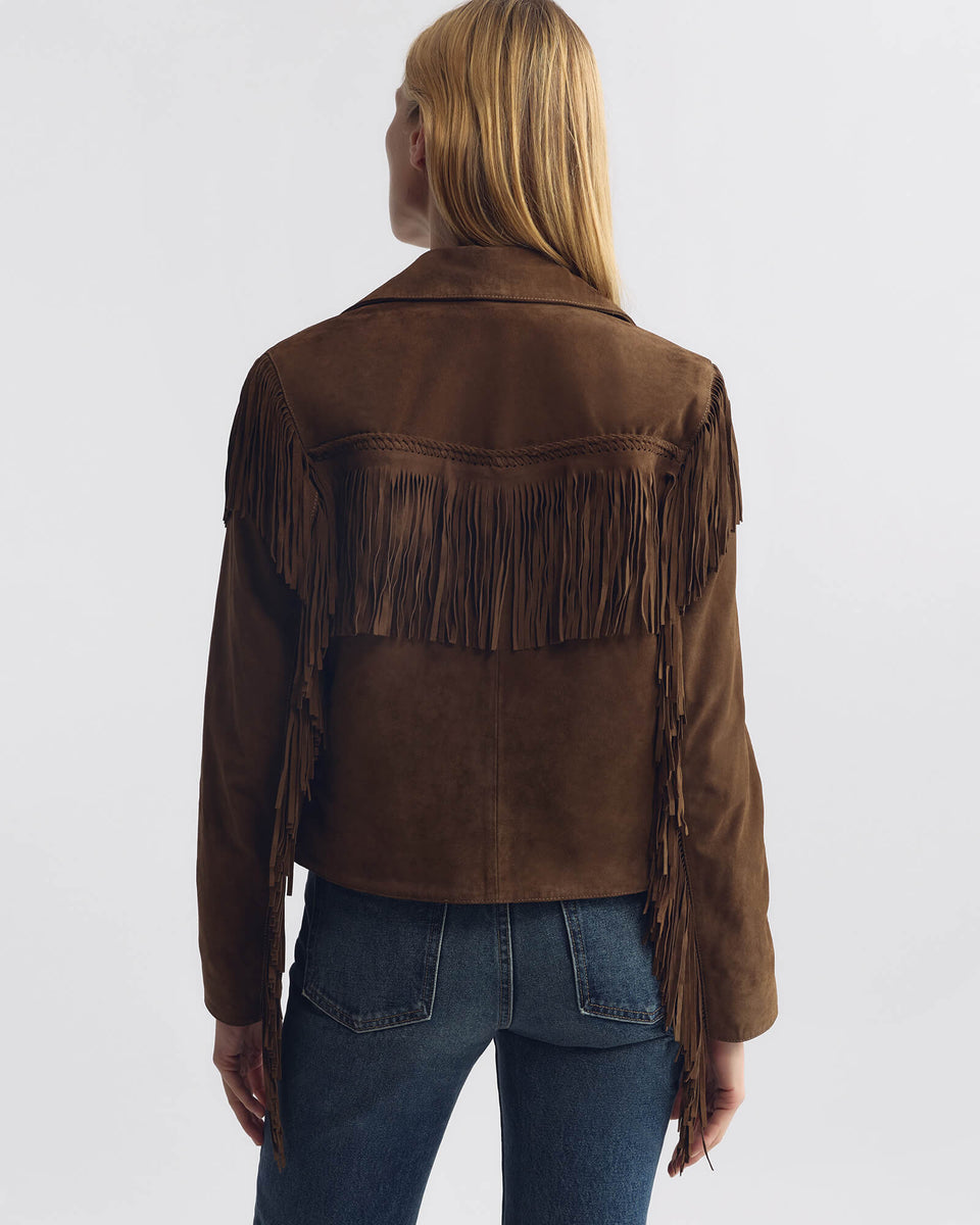 ELOI SUEDE JACKET IN HAZELNUT