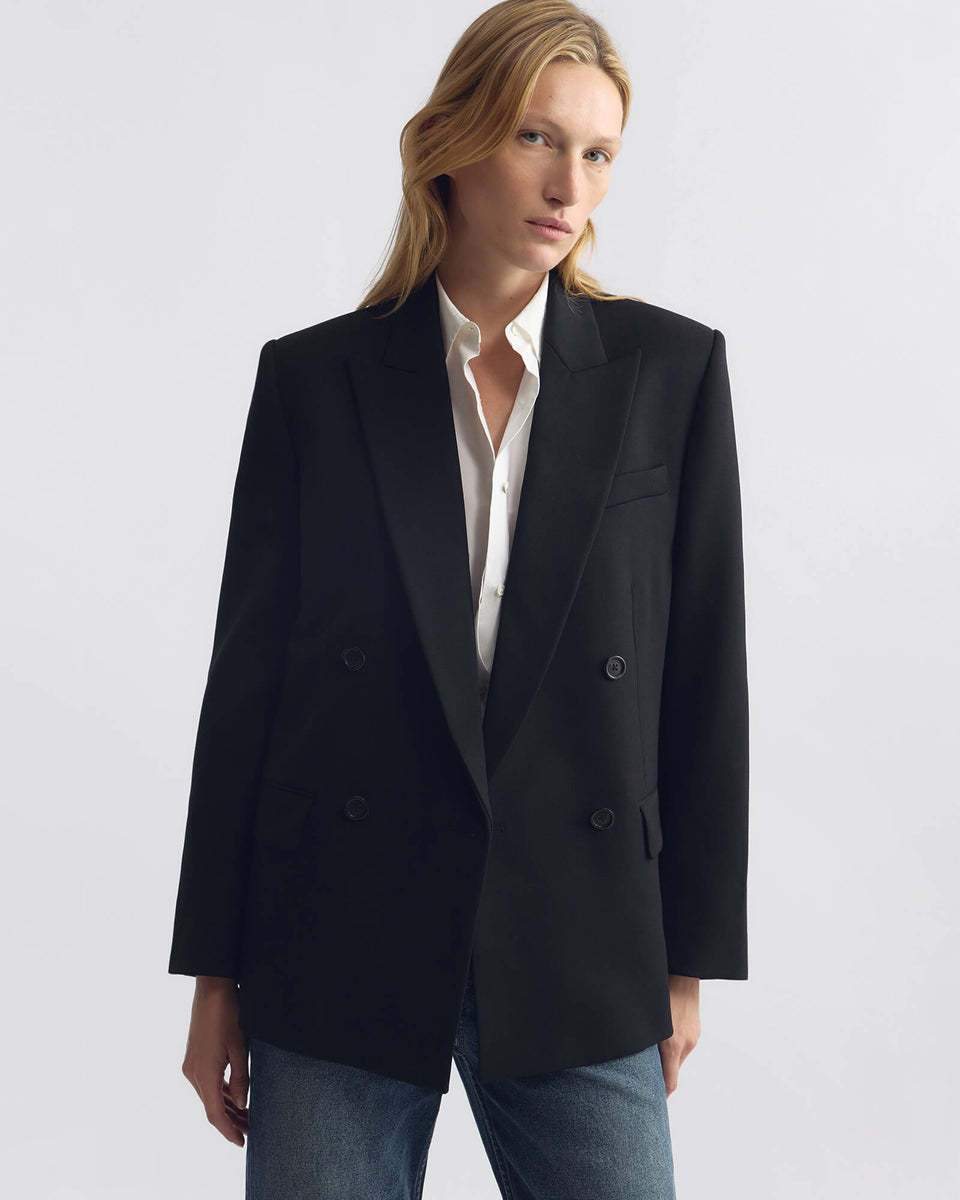 LESTON WOOL BLAZER IN BLACK