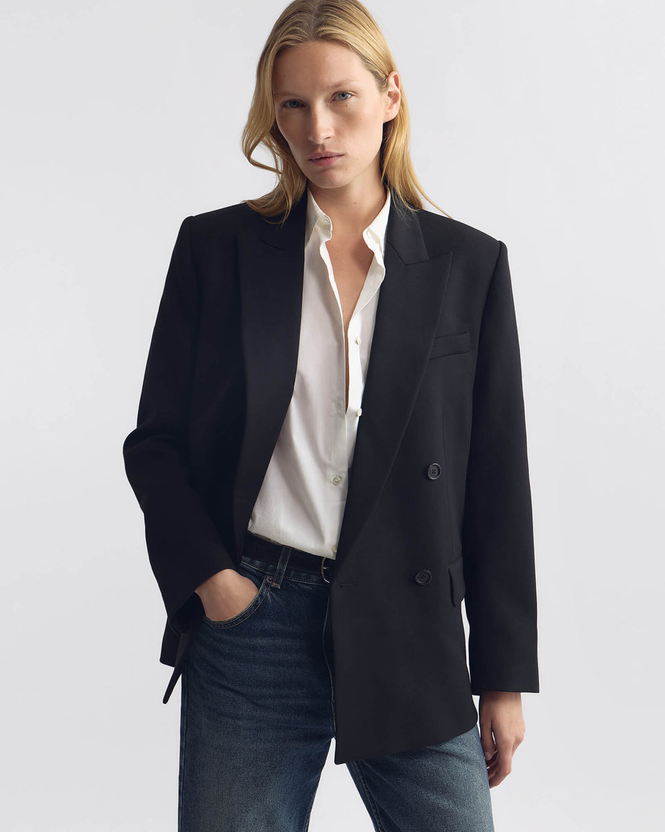 LESTON WOOL BLAZER IN BLACK