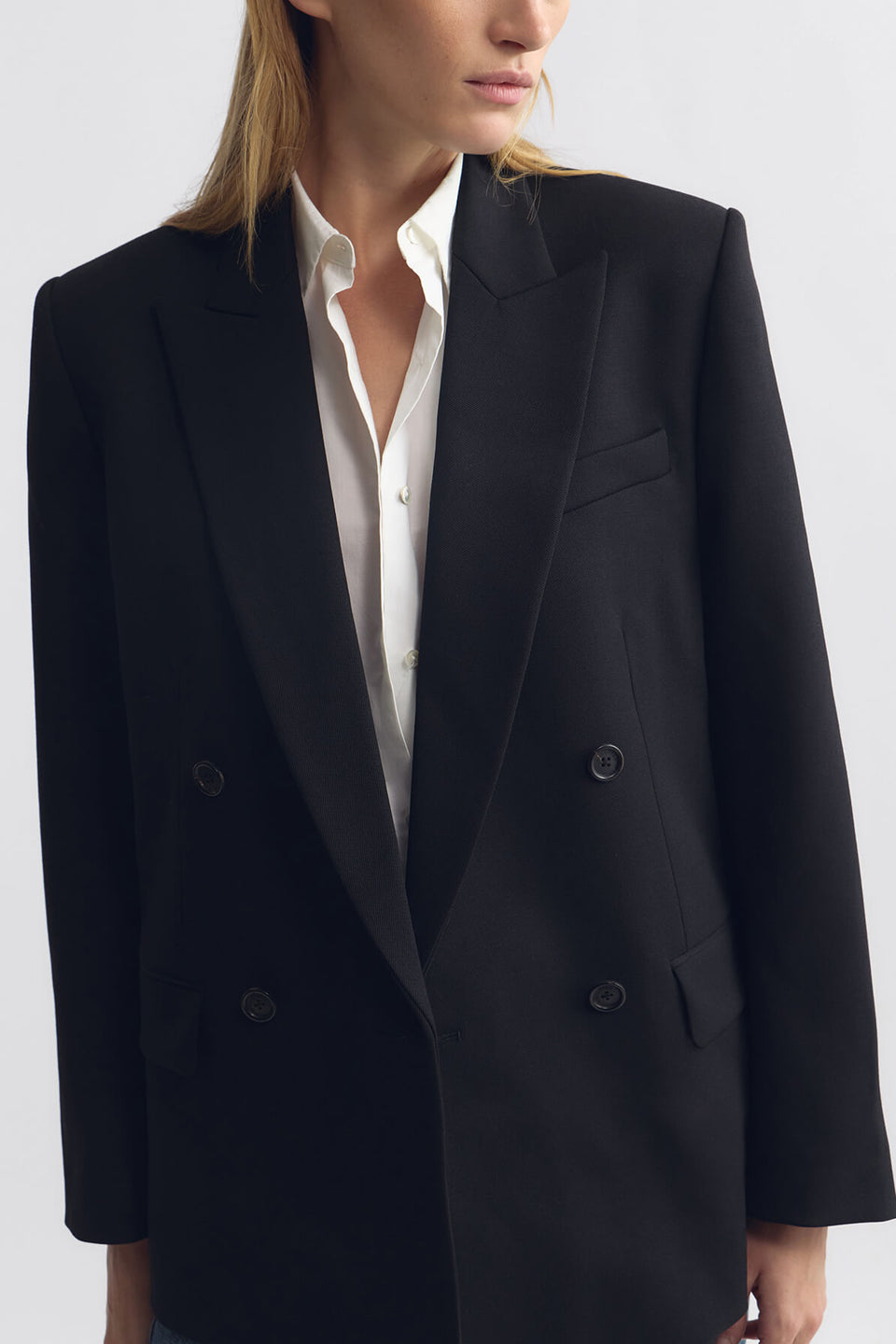 LESTON WOOL BLAZER IN BLACK