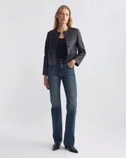 OPHELIE LEATHER JACKET IN BLACK