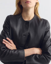 OPHELIE LEATHER JACKET IN BLACK