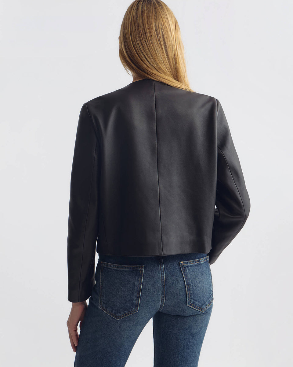 OPHELIE LEATHER JACKET IN BLACK