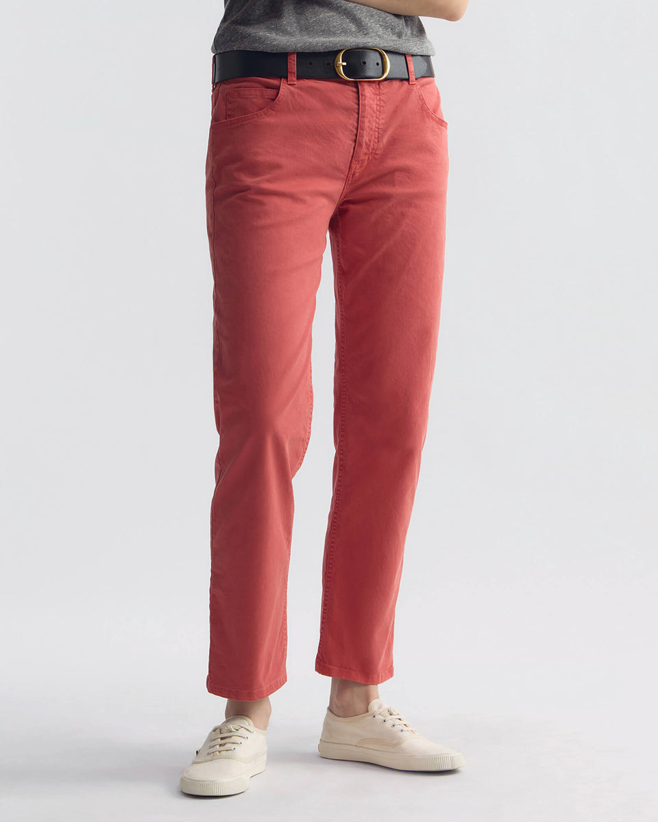 LORIMER PANT IN VINTAGE WASHED - FADED RED