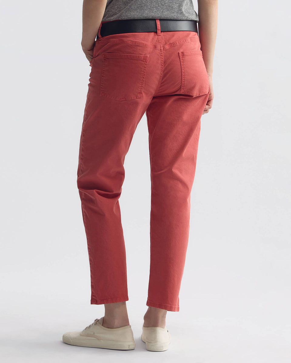 LORIMER PANT IN VINTAGE WASHED - FADED RED
