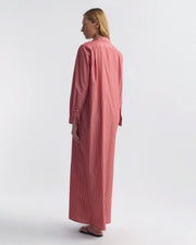 LEANA BEACH DRESS IN RED AND WHITE STRIPE