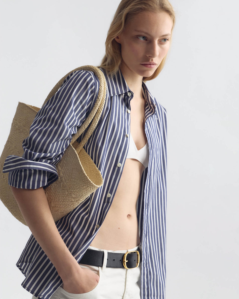 MEDIUM  FAYE RAFFIA BAG IN NATURAL