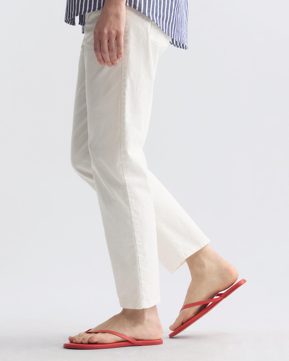 NL X TKEES LEATHER FLIP FLOP IN RED