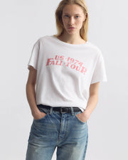 BRADY TEE IN WHITE/RED PRINT