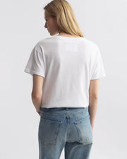 BRADY TEE IN WHITE/RED PRINT