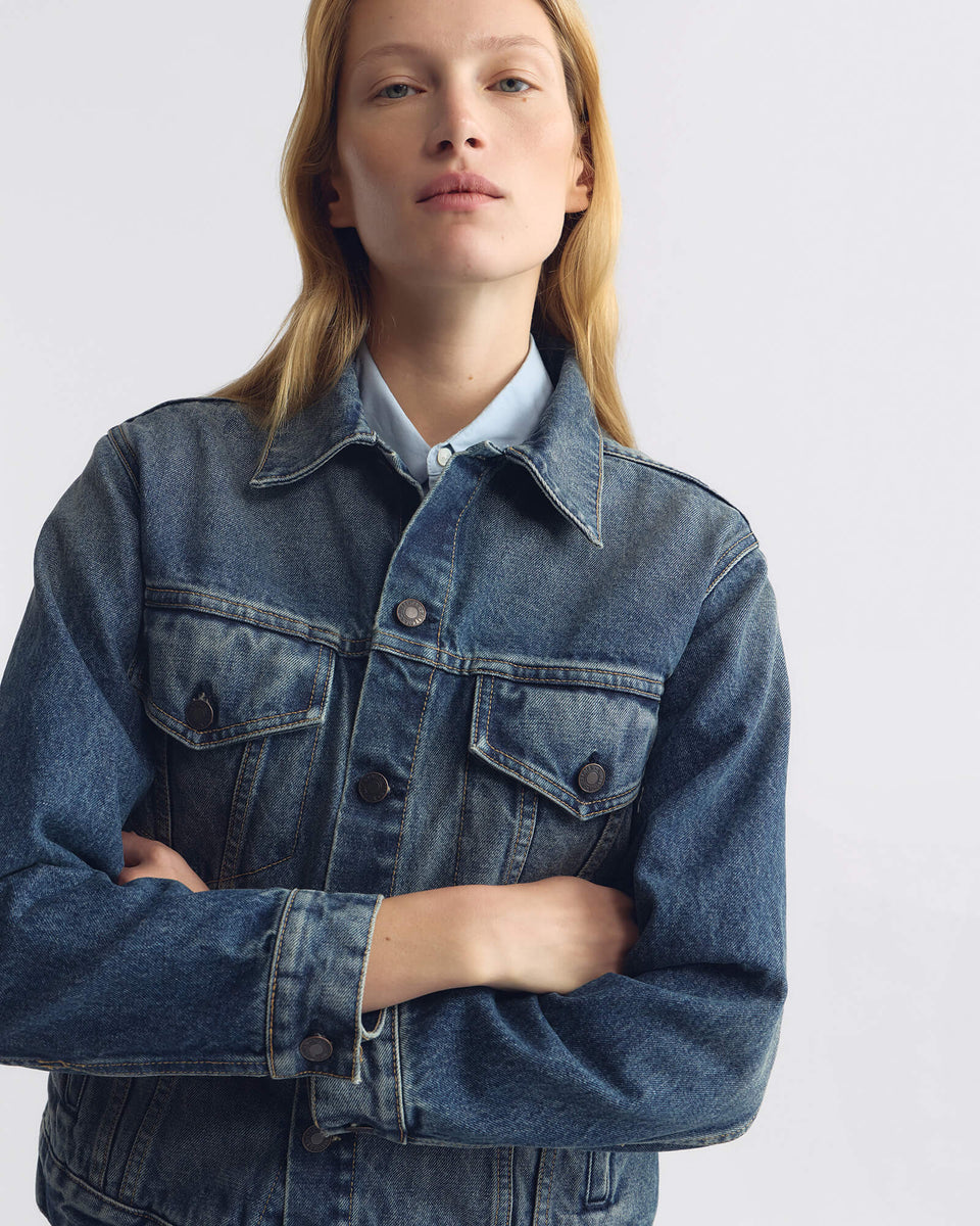 MARIAN DENIM JACKET IN SIMON WASH