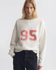 GLADYS SWEATSHIRT IN ECRU/RED PRINT