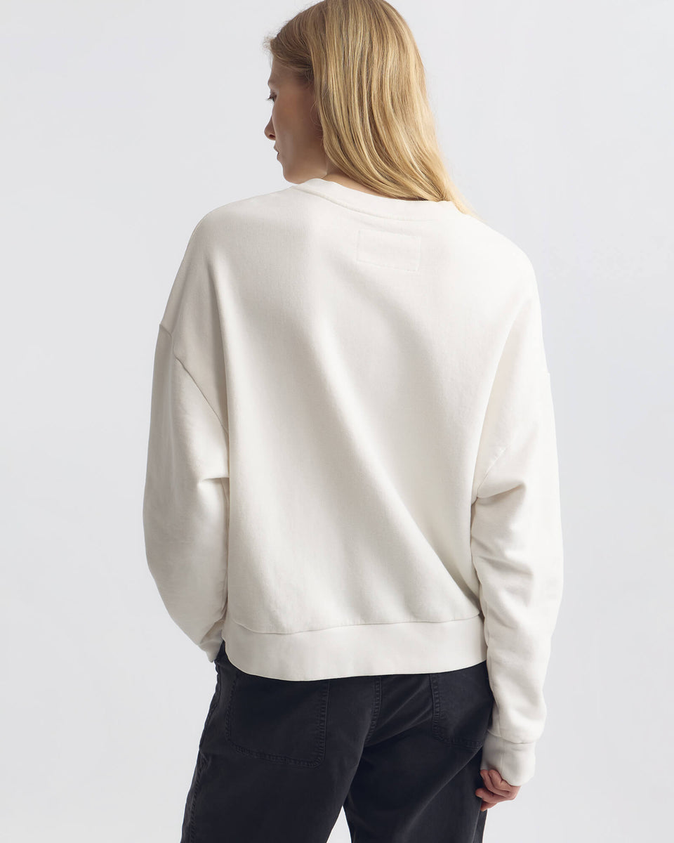GLADYS SWEATSHIRT IN ECRU/RED PRINT